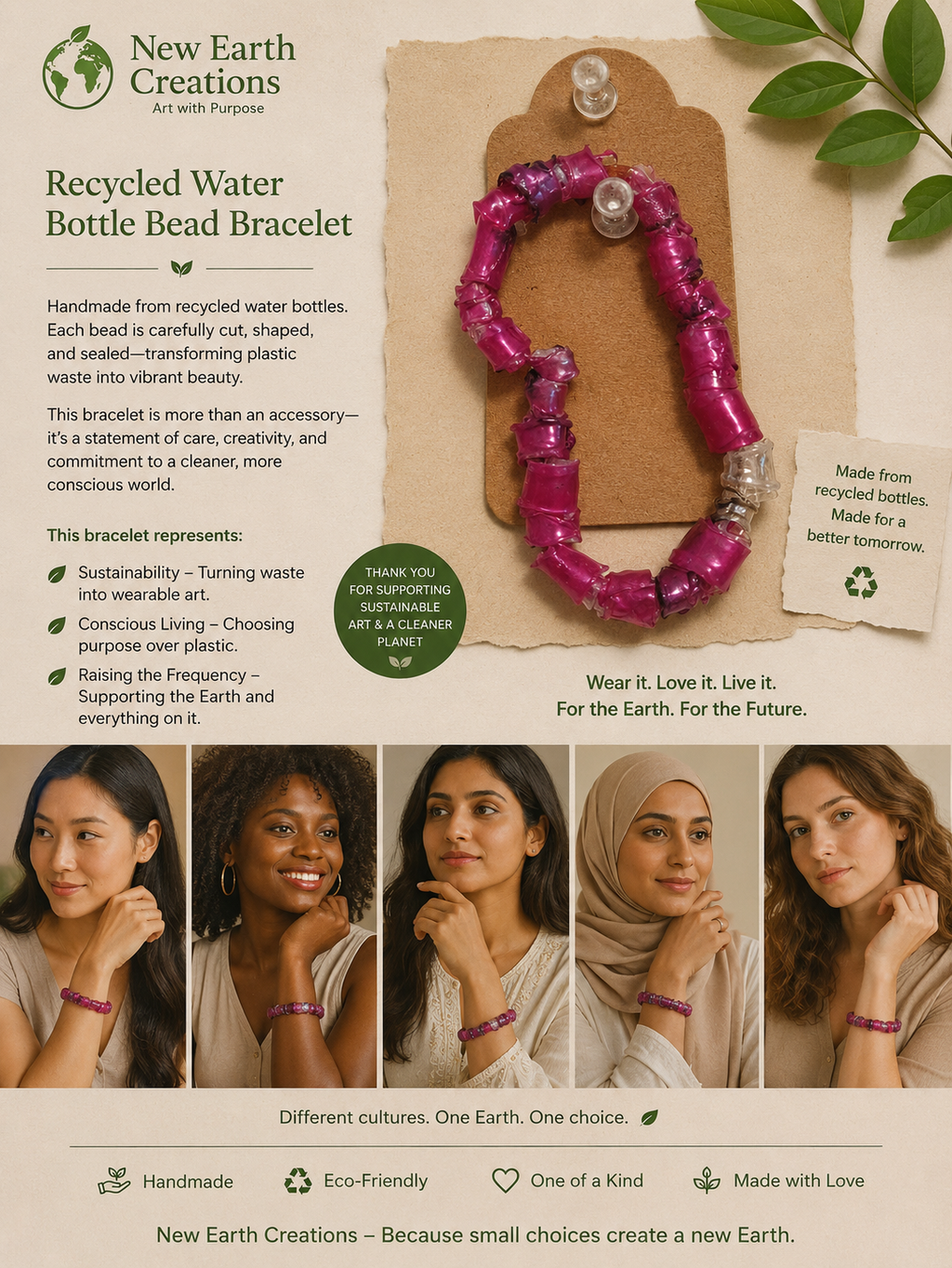 Pink Water Bracelet