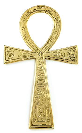 Brass Ankh 3 1/2"  x 6 1/2"