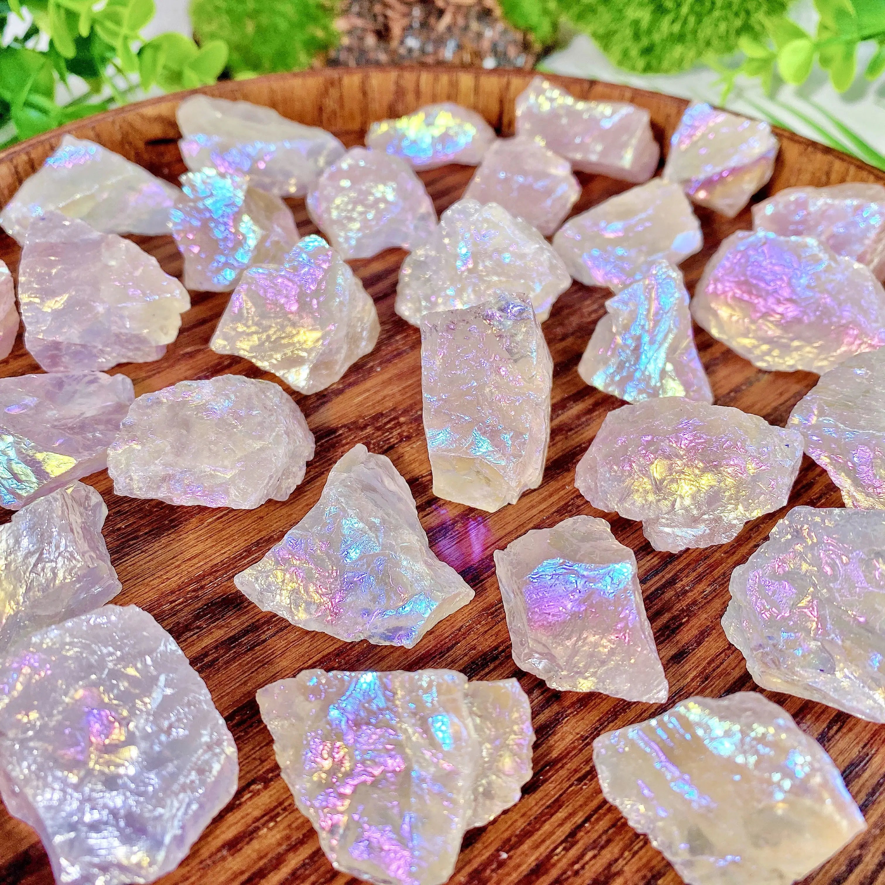 1PC High Quality Aura Rose Quartz Raw Stone Natural Crystal Raw