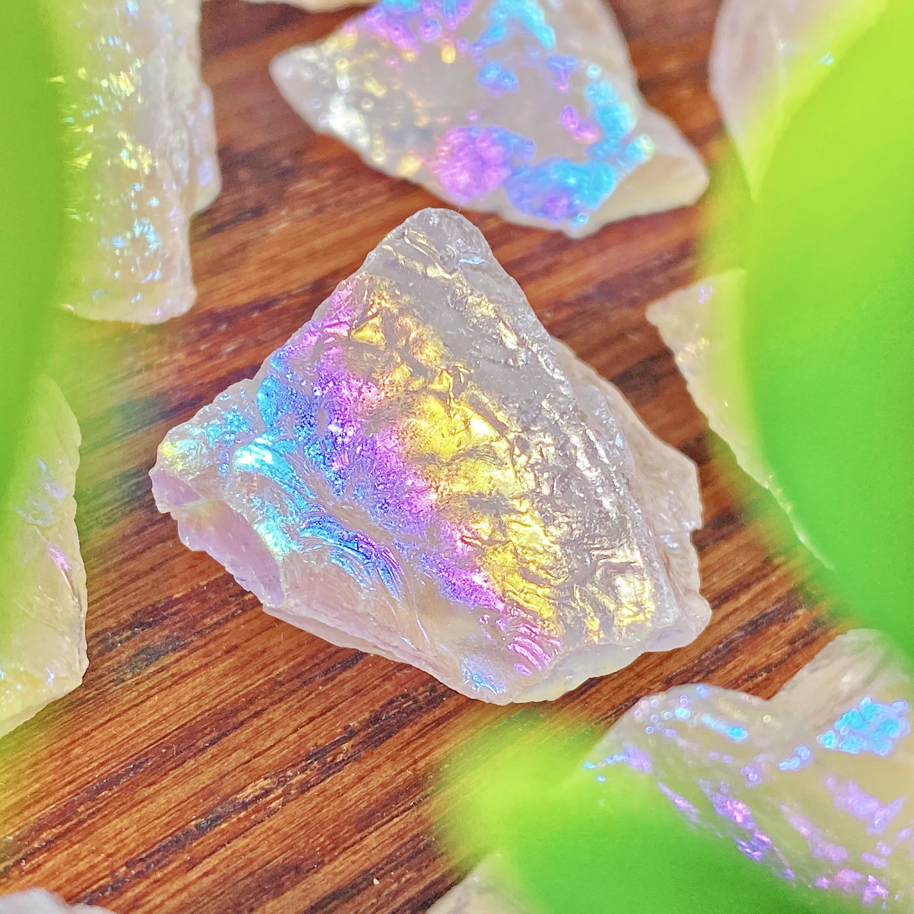 1PC High Quality Aura Rose Quartz Raw Stone Natural Crystal Raw