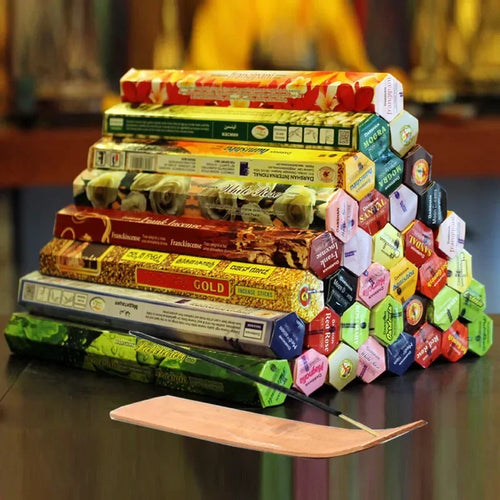 9 Boxes Incense Stick with Incense Plate Authentic Indian Incense