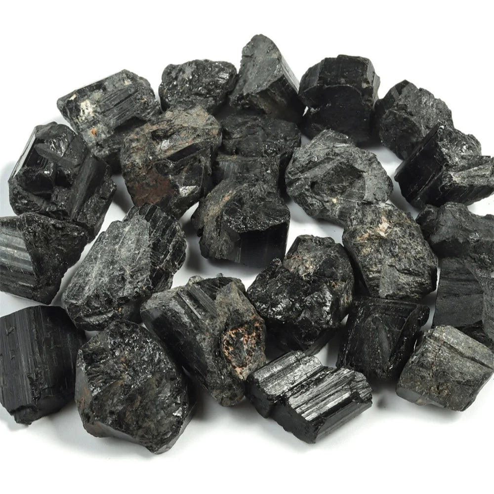 10-1000g Natural Black Tourmaline Gravel Raw Gemstone Mineral Specimen