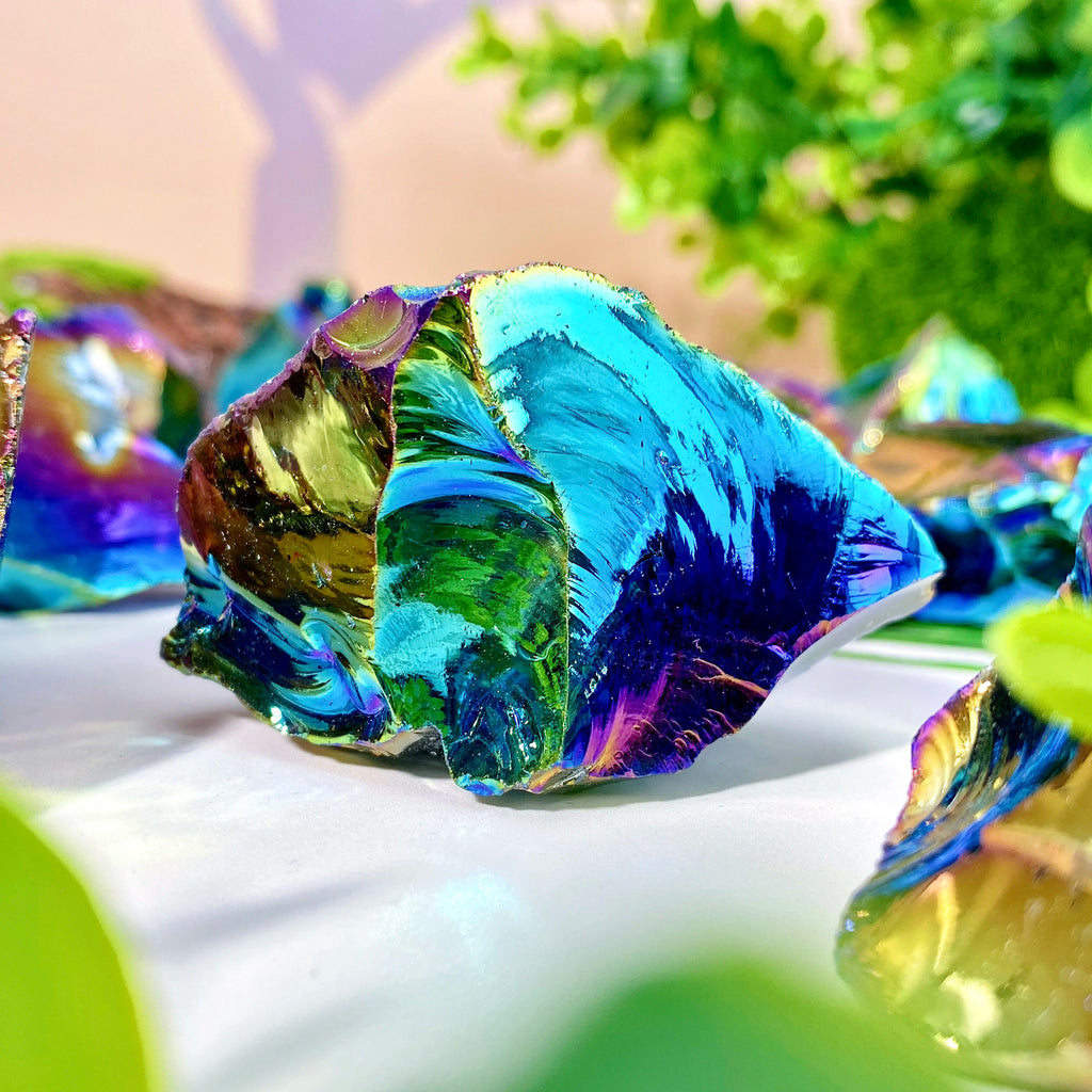 1PC High Quality Aura Obsidian Raw Stone Natural Crystal Raw