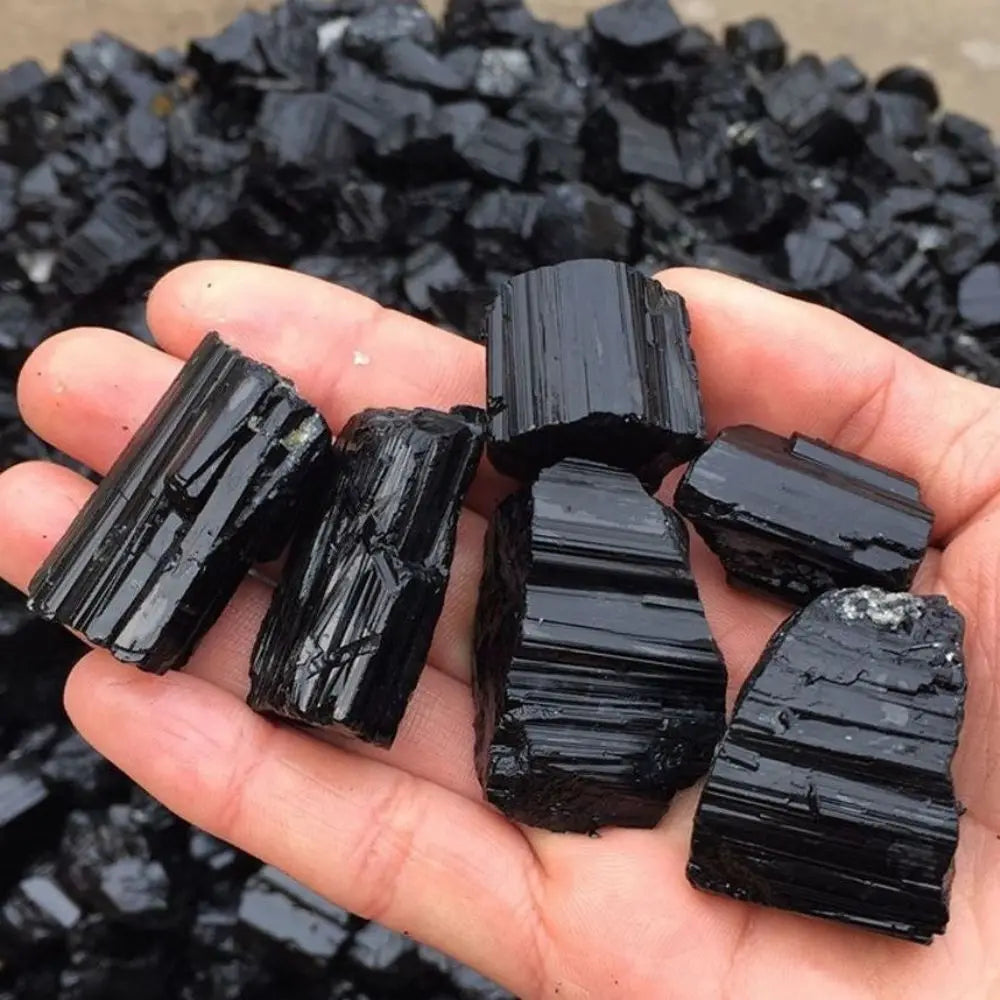 10-1000g Natural Black Tourmaline Gravel Raw Gemstone Mineral Specimen