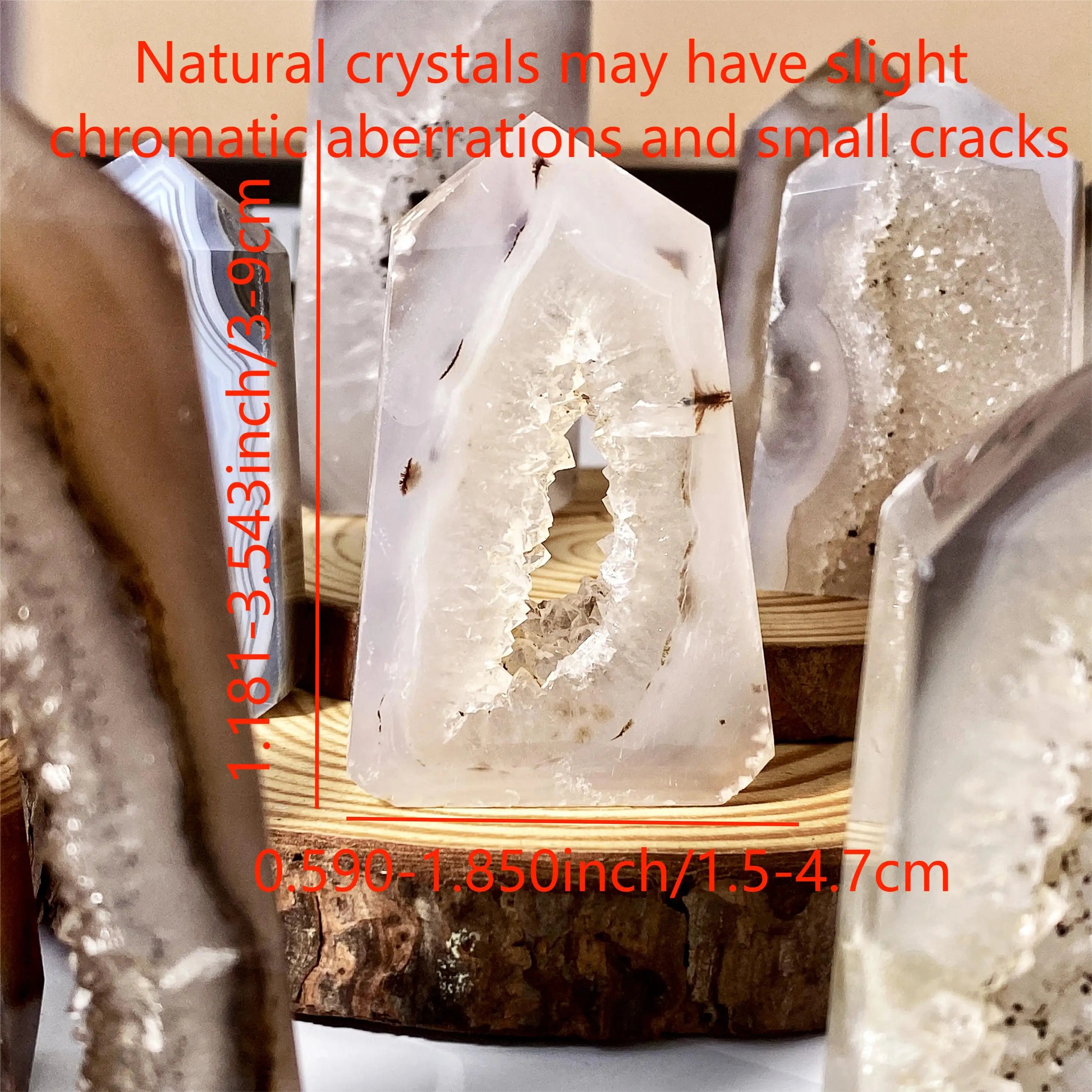 1PC Random High Quality Geode Agate Point,Natural Crystal