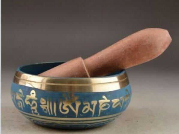 Tibetan Copper Crafted Gold Gilt wonderful Chakra Singing Bowl
